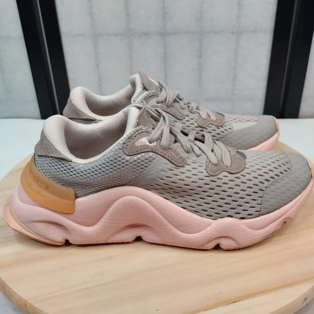 Sorel Kinetic RNEGD Sneakers Grey Pink Running Shoes Sneakers Women US 7.5 - Picture 2 of 15